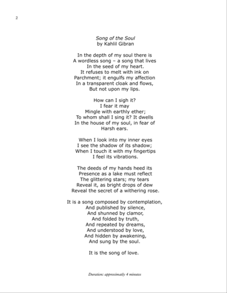 Song of the Soul for Tenor Tenor Voice scores gallery preview page 2