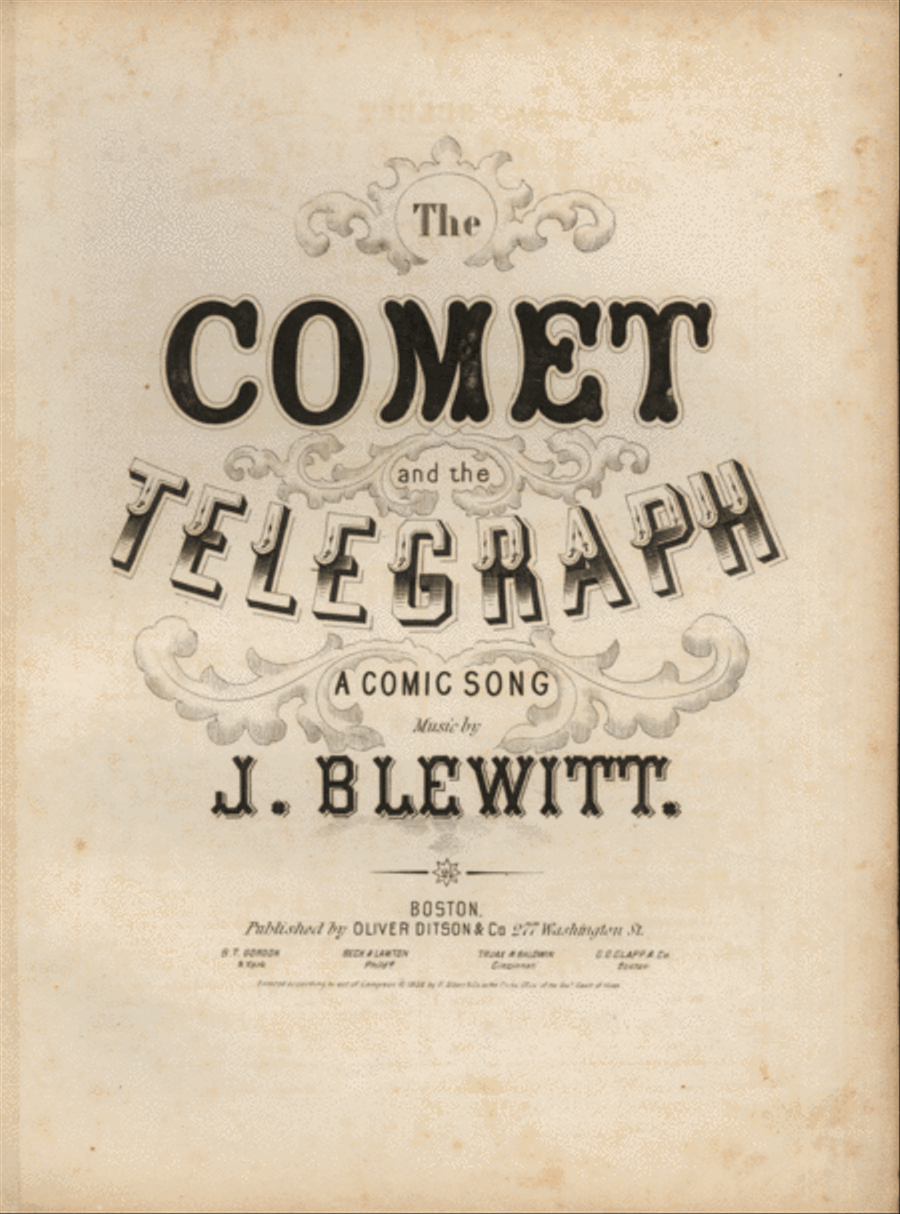The Comet and the Telegraph. A Comic Song Voice scores gallery preview page 1