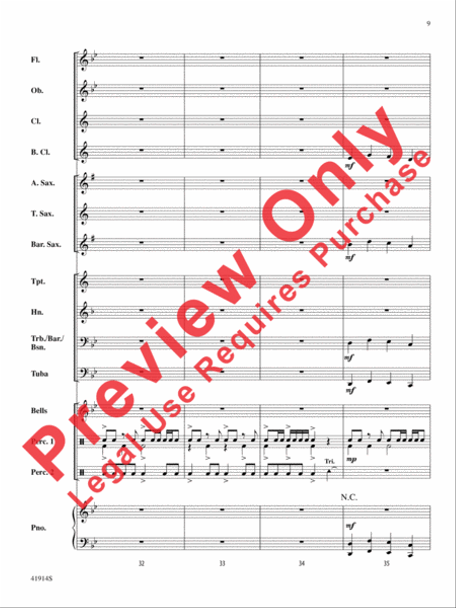 Presto! Presto! Concert Band scores gallery preview page 10