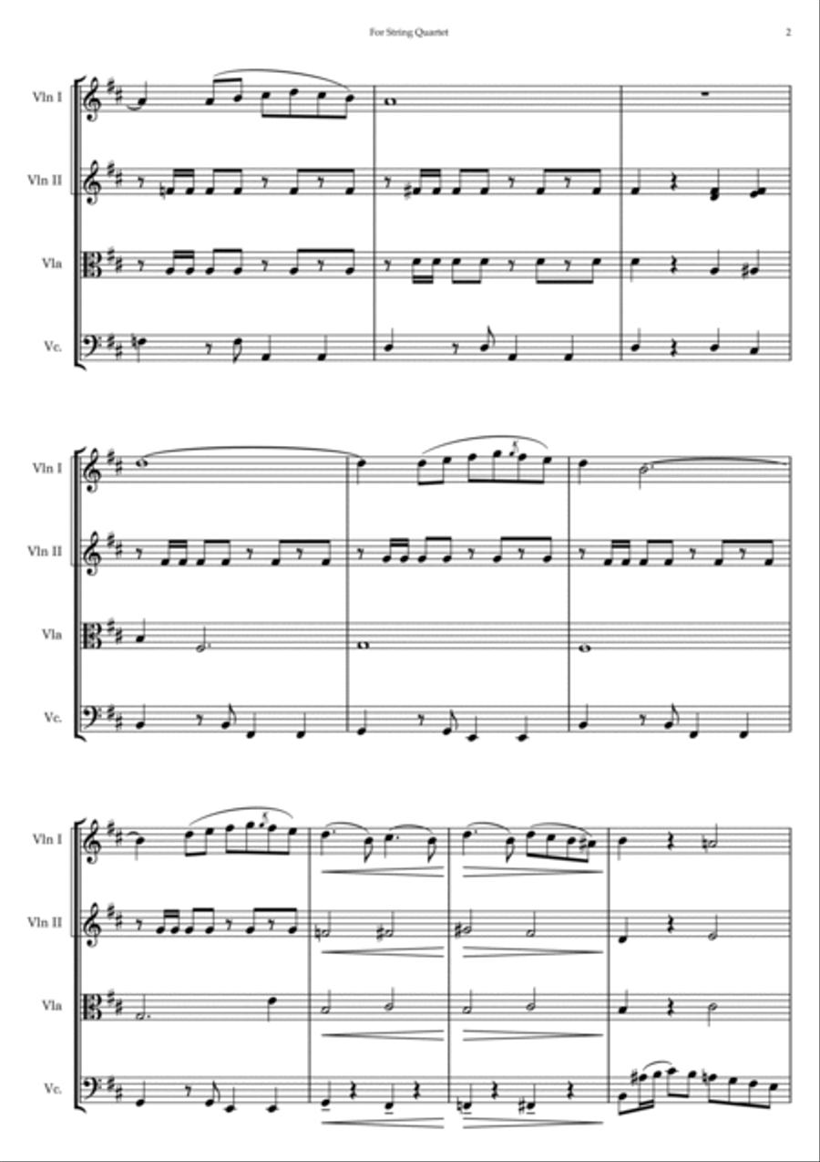 Life Is Beautiful (la Vita E Bella) String Quartet scores gallery preview page 3