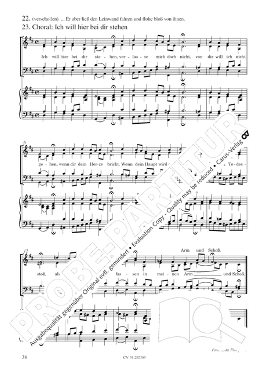 St. Mark Passion (Markus-Passion) 4-Part scores gallery preview page 39