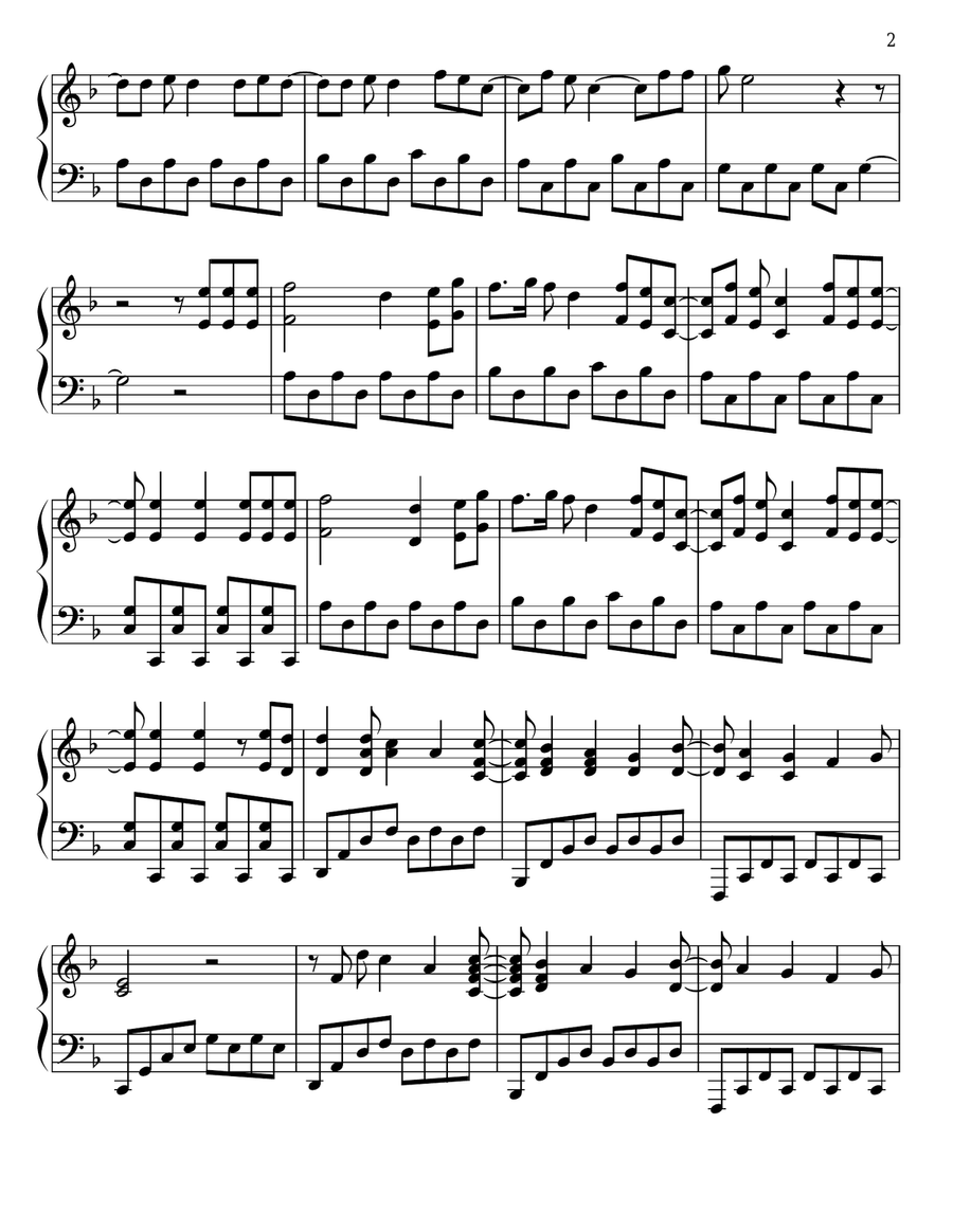 Zombie Piano Solo scores gallery preview page 2