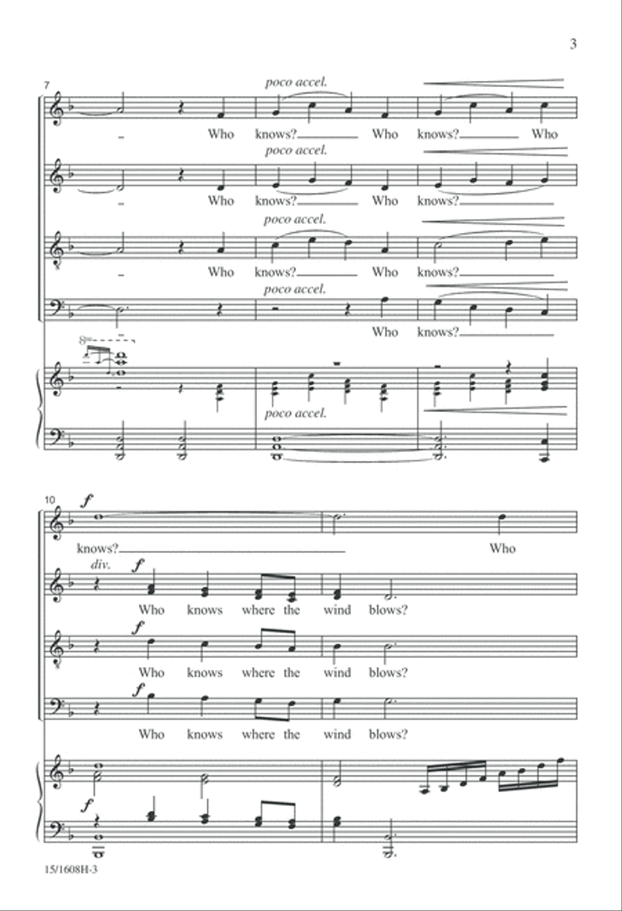 Who Knows? 4-Part scores gallery preview page 3