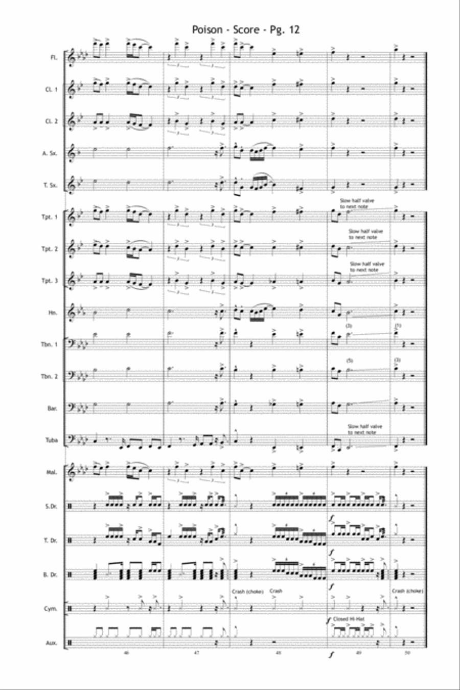 Poison Marching Band scores gallery preview page 13