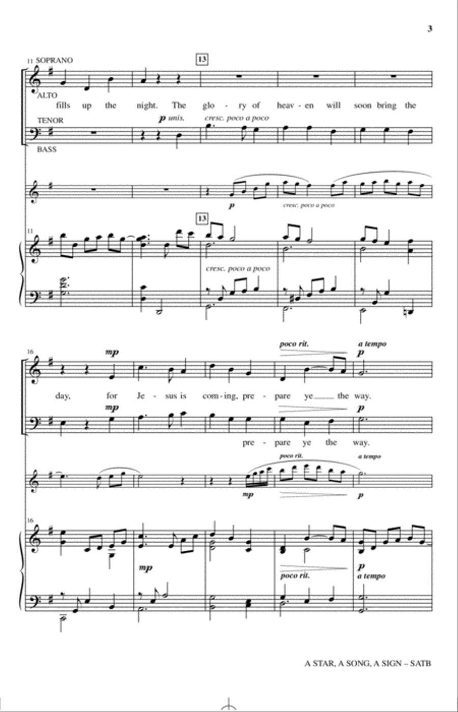 A Star, A Song, A Sign 4-Part scores gallery preview page 2