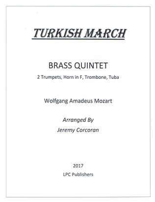 Book cover for Turkish March for Brass Quintet