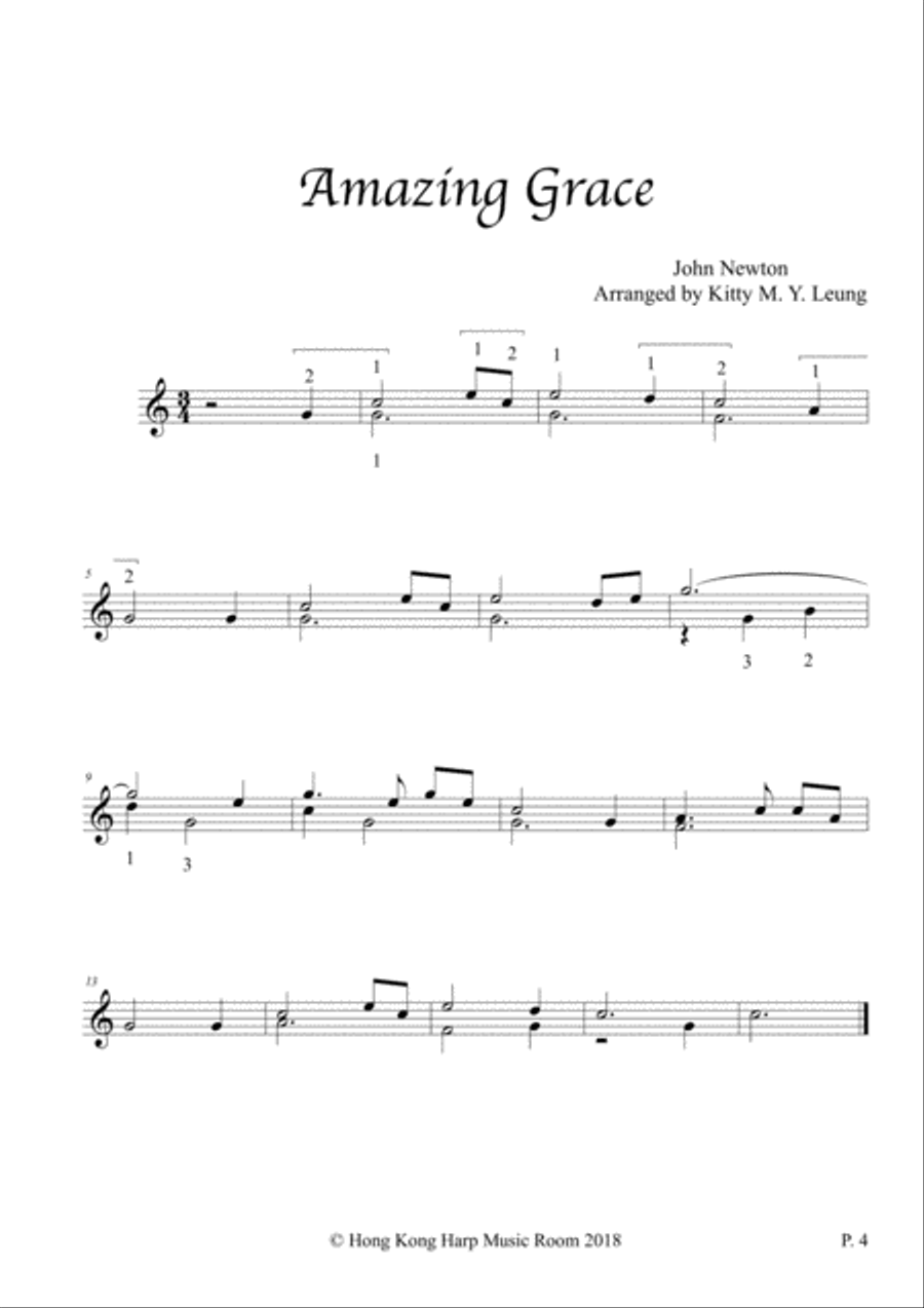 Easy Hymns (Volume 1) - 12 String Lap Harp Lap Harp scores gallery preview page 4