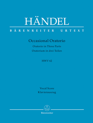 Book cover for Occasional Oratorio, HWV 62