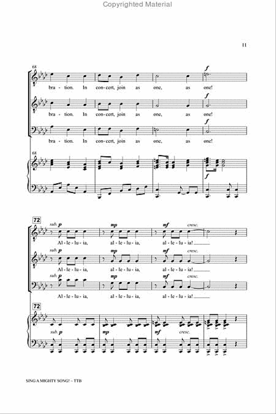 Sing a Mighty Song! TTB scores gallery preview page 12