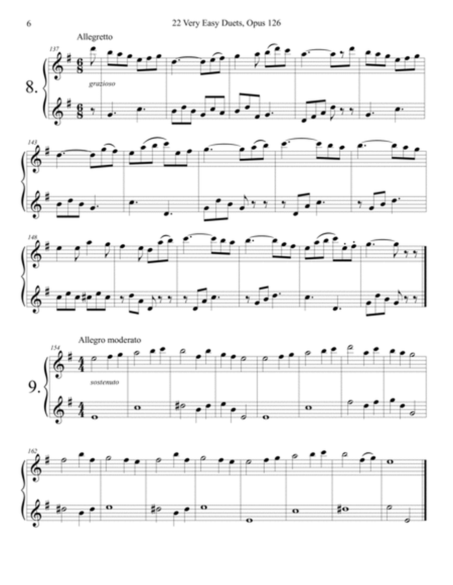 Sebastian Lee 22 Easy Duets Op. 126 for Two Violins