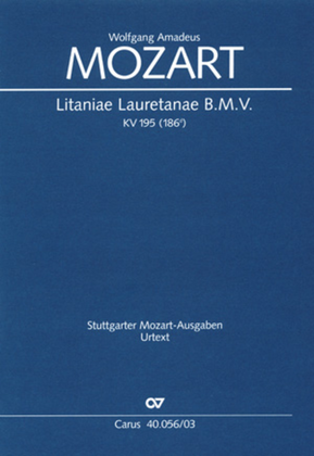 Book cover for Litaniae Lauretanae B.M.V. in D