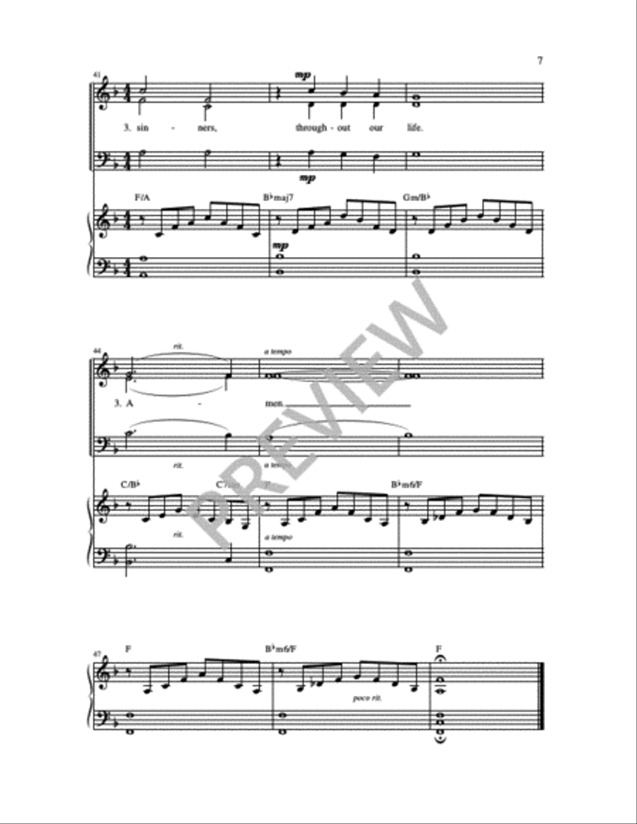 Ave Maria Ave Maria 3-Part scores gallery preview page 5