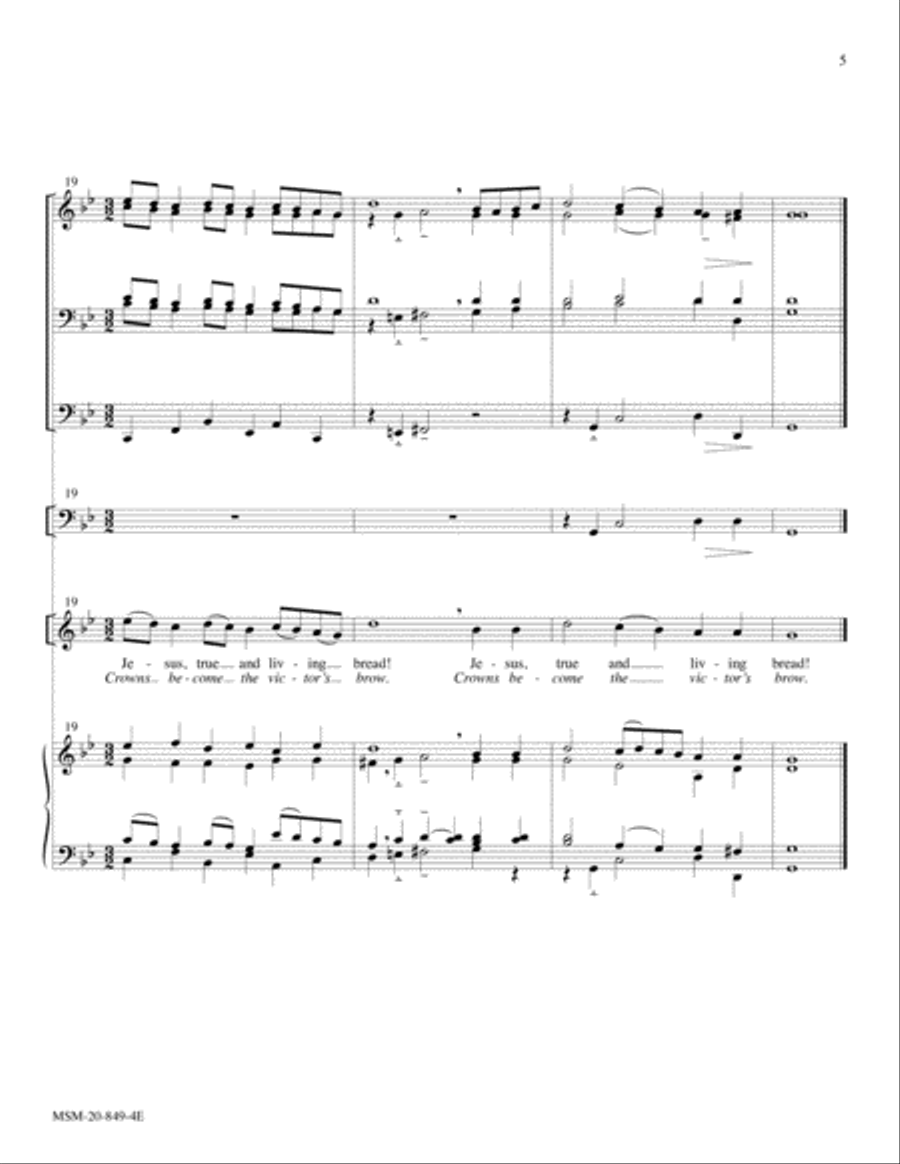 Lord, Enthroned in Heavenly Splendor (Bryn Calfaria) 4-Part scores gallery preview page 5