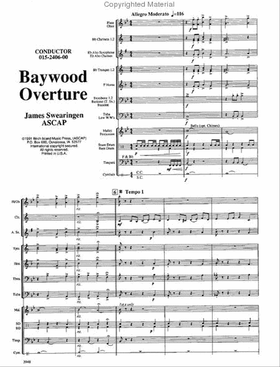 Baywood Overture Concert Band scores gallery preview page 2
