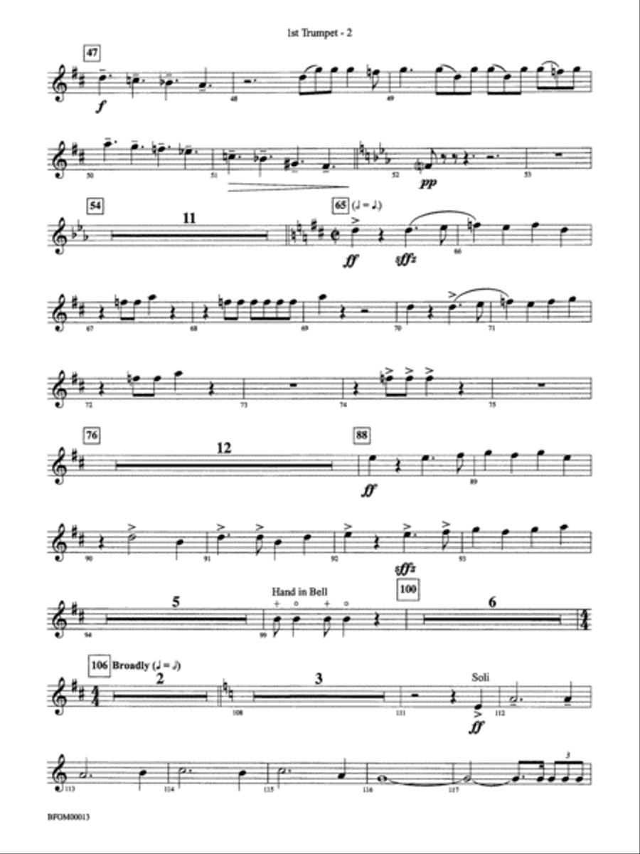 American Salute: 1st B-flat Trumpet Full Orchestra scores gallery preview page 2