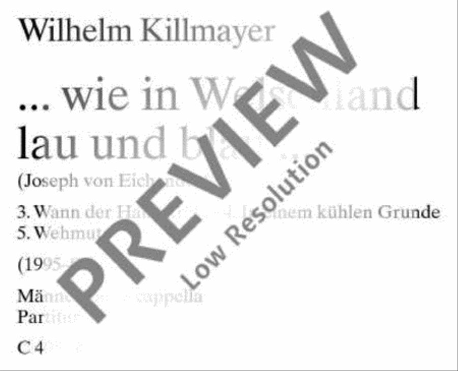 ... wie in Welschland lau und blau ... TTBB scores gallery preview page 2