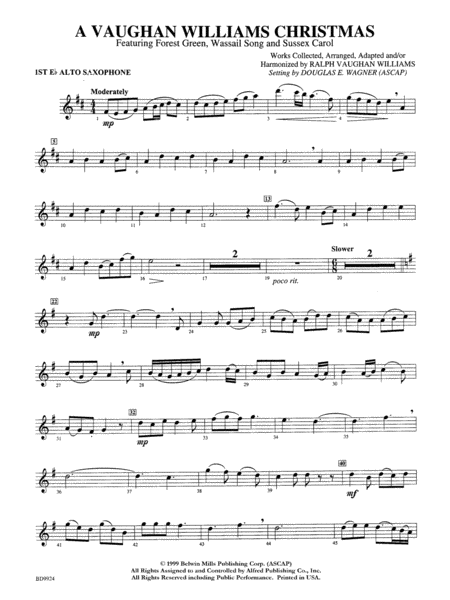 A Vaughan Williams Christmas: E-flat Alto Saxophone