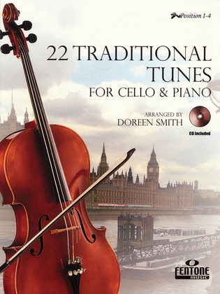 Book cover for 22 Traditional Tunes for Cello & Piano