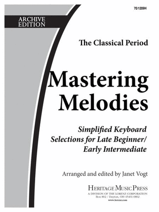 Book cover for Mastering Melodies: The Classical Period