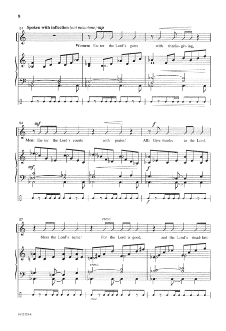 Psalm 100 4-Part scores gallery preview page 9