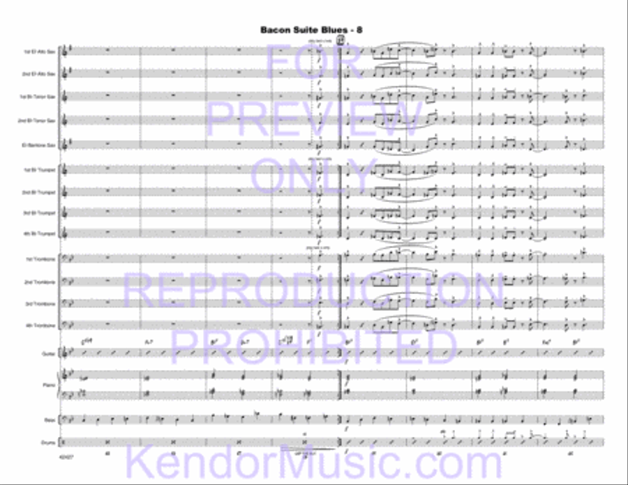 Bacon Suite Blues Jazz Ensemble scores gallery preview page 10