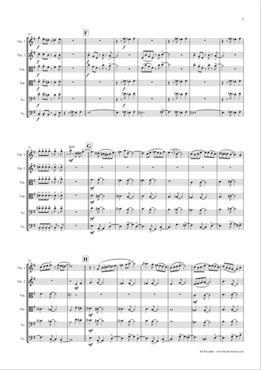 Mi Pescadito - Salsa - String Quintet String Quintet scores gallery preview page 5
