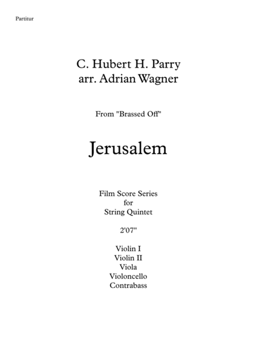 Brassed Off "Jerusalem" String Quintet arr. Adrian Wagner image number null