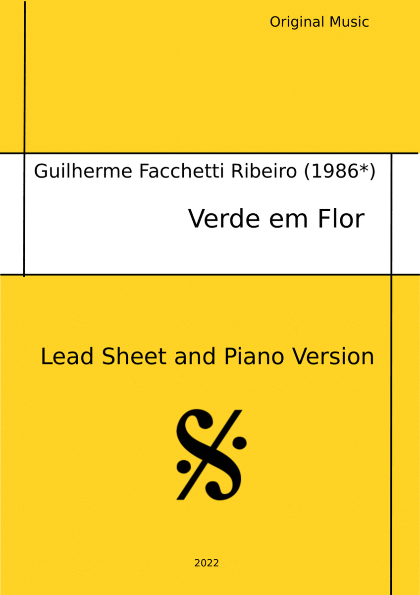 Guilherme Facchetti Ribeiro - Verde em Flor. Lead Sheet and Piano Version image number null