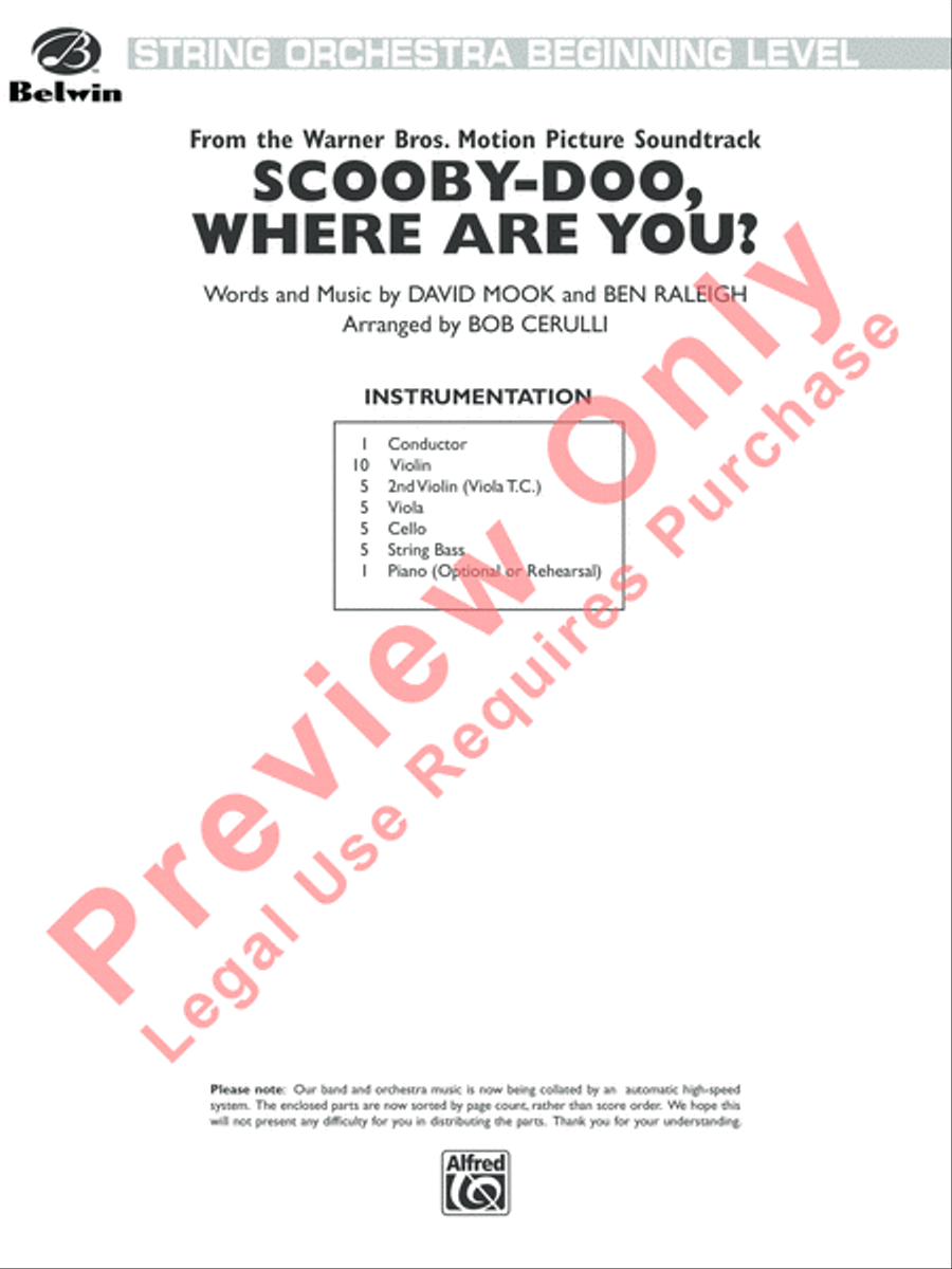 Scooby-Doo, Where Are You? String Orchestra scores gallery preview page 2