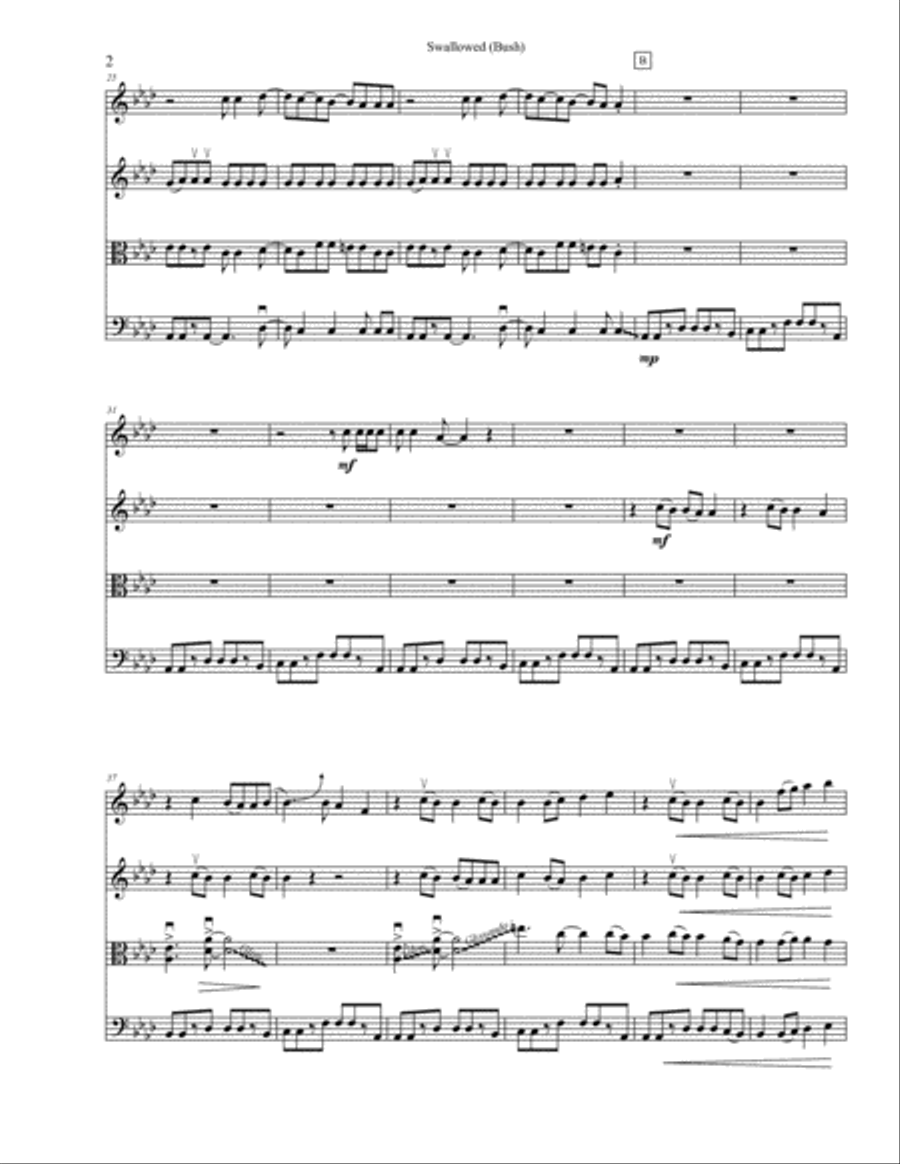 Swallowed Swallowed String Quartet scores gallery preview page 2