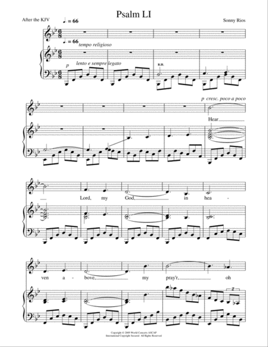 PSALM LI Low Voice scores gallery preview page 2
