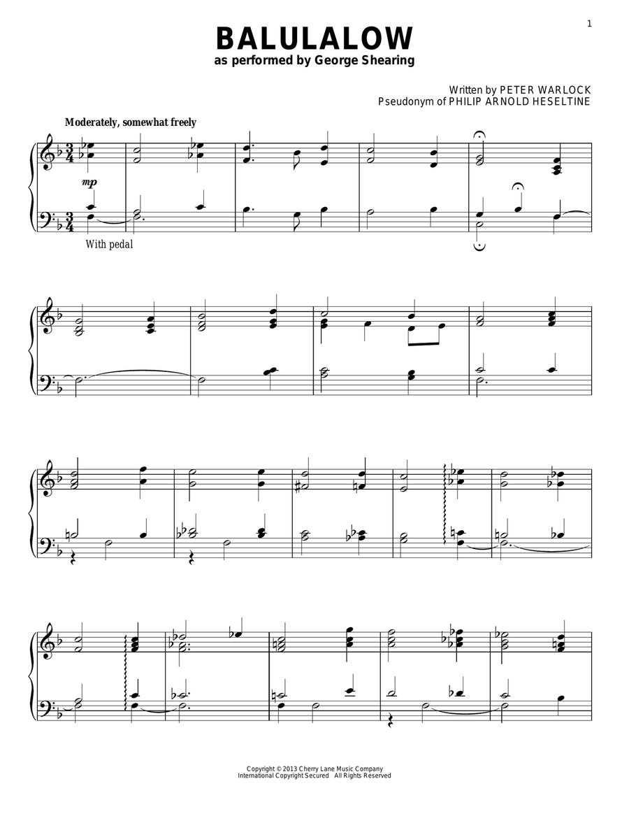 Balulalow Balulalow Piano Solo scores gallery preview page 1