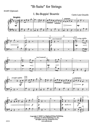 B-Suite for Strings: Piano Accompaniment