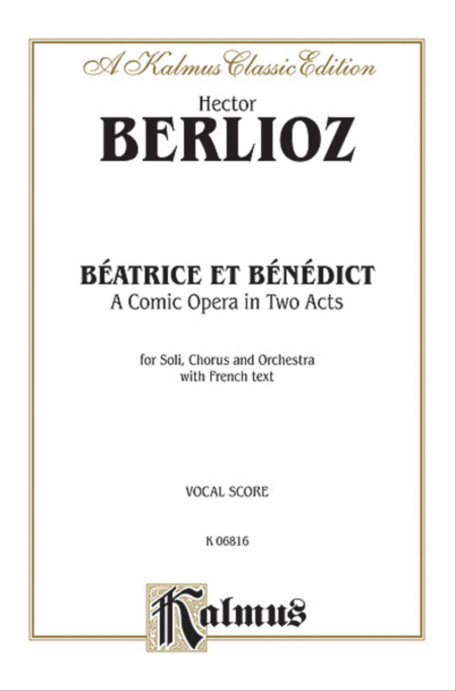 Beatrice and Benedict Beatrice and Benedict Voice scores gallery preview page 1