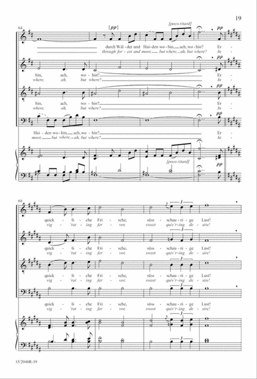 Two Mendelssohn Part Songs: 1. Im Walde 2. Jaglied 4-Part scores gallery preview page 20
