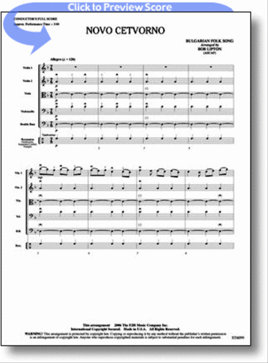 Novo cetvorno Novo cetvorno String Orchestra scores gallery preview page 1