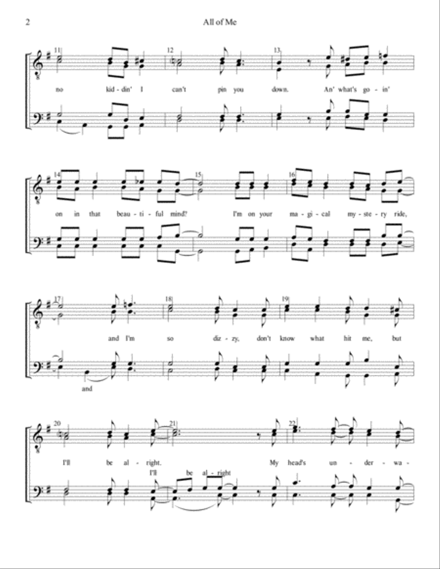 All Of Me All Of Me TTBB scores gallery preview page 2