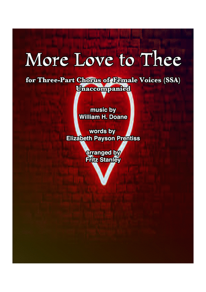 More Love to Thee - SSA A Cappella image number null