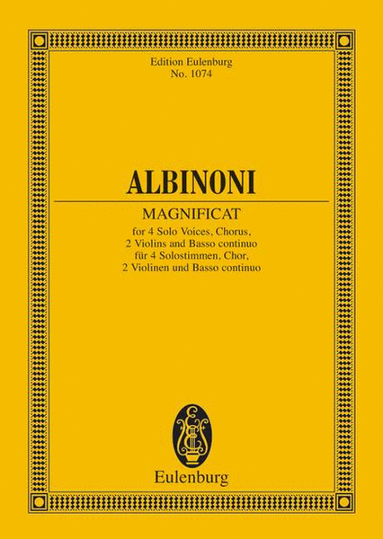Albinoni Magnificat Min.score