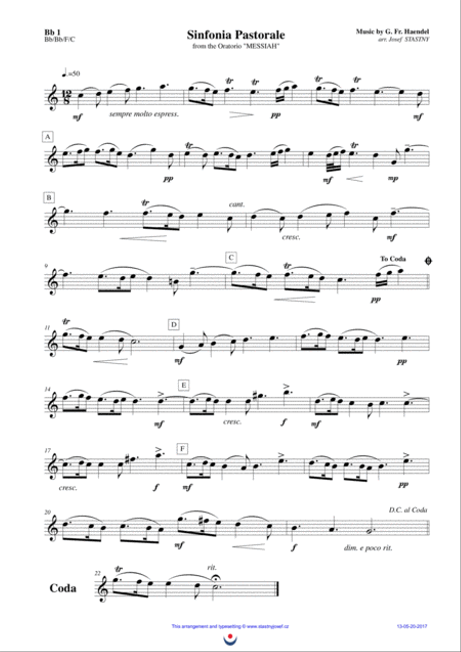 Sinfonia Pastorale (Messiah) Small Ensemble scores gallery preview page 3