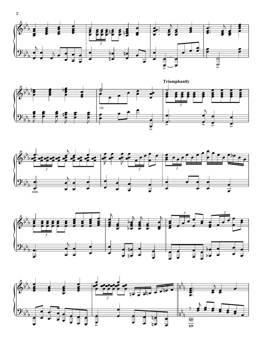 America, The Beautiful Piano Solo scores gallery preview page 2