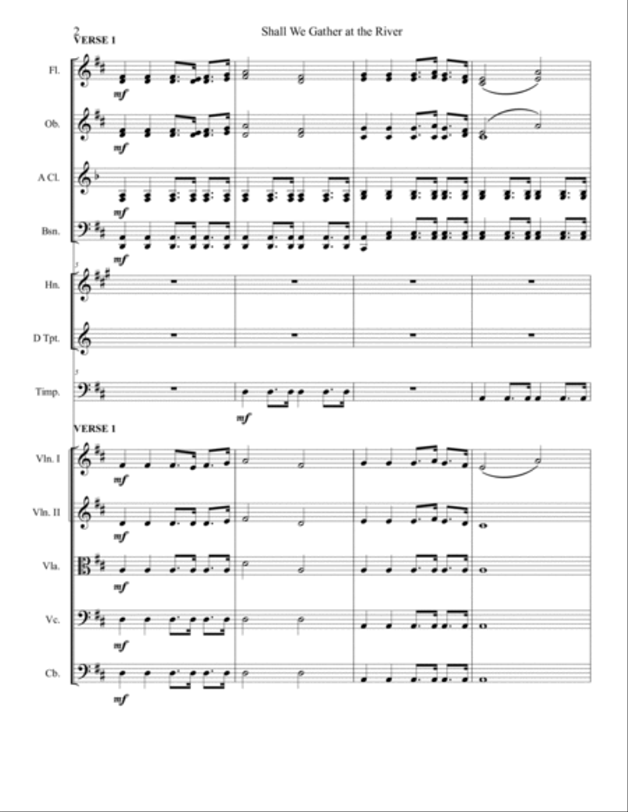 Shall We Gather at the River Full Orchestra scores gallery preview page 4