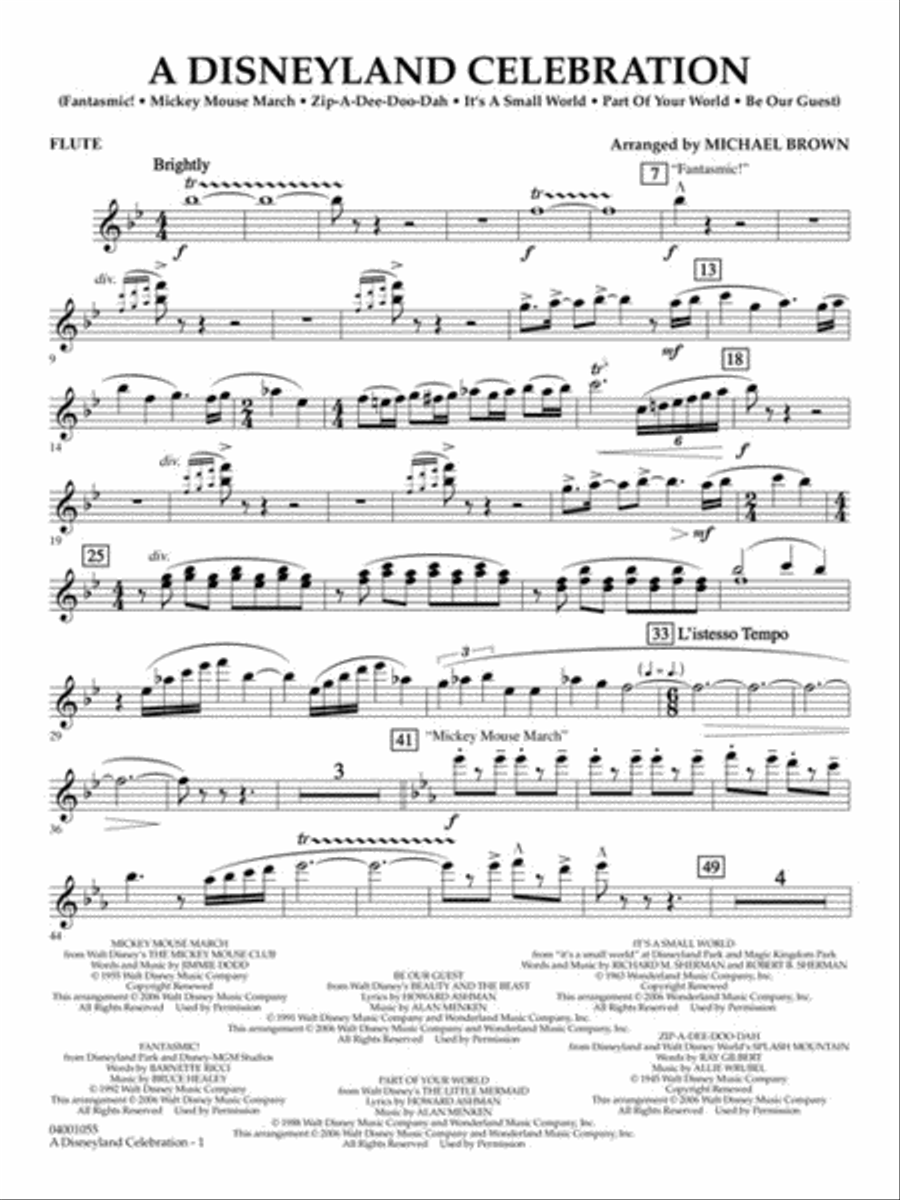 A Disneyland Celebration A Disneyland Celebration Concert Band scores gallery preview page 5