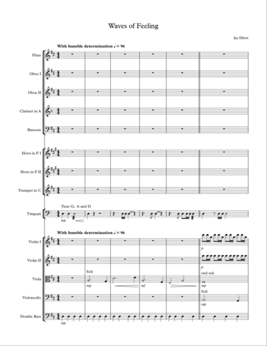 Waves of Feeling Waves of Feeling Full Orchestra scores gallery preview page 1