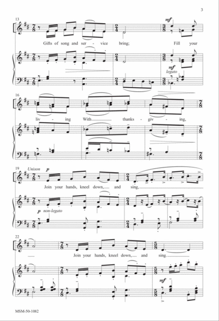 Come, Adore Him 4-Part scores gallery preview page 2