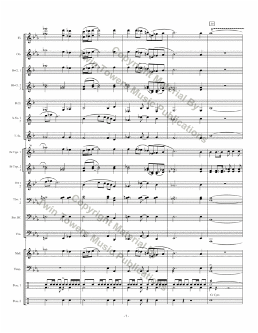 Skyline Fanfare and Theme Concert Band scores gallery preview page 8