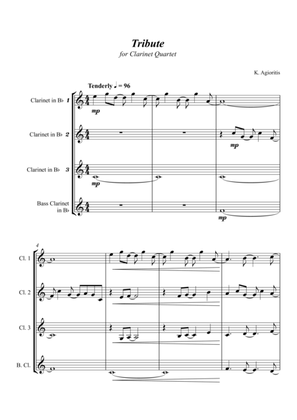 Tribute - for Clarinet Quartet