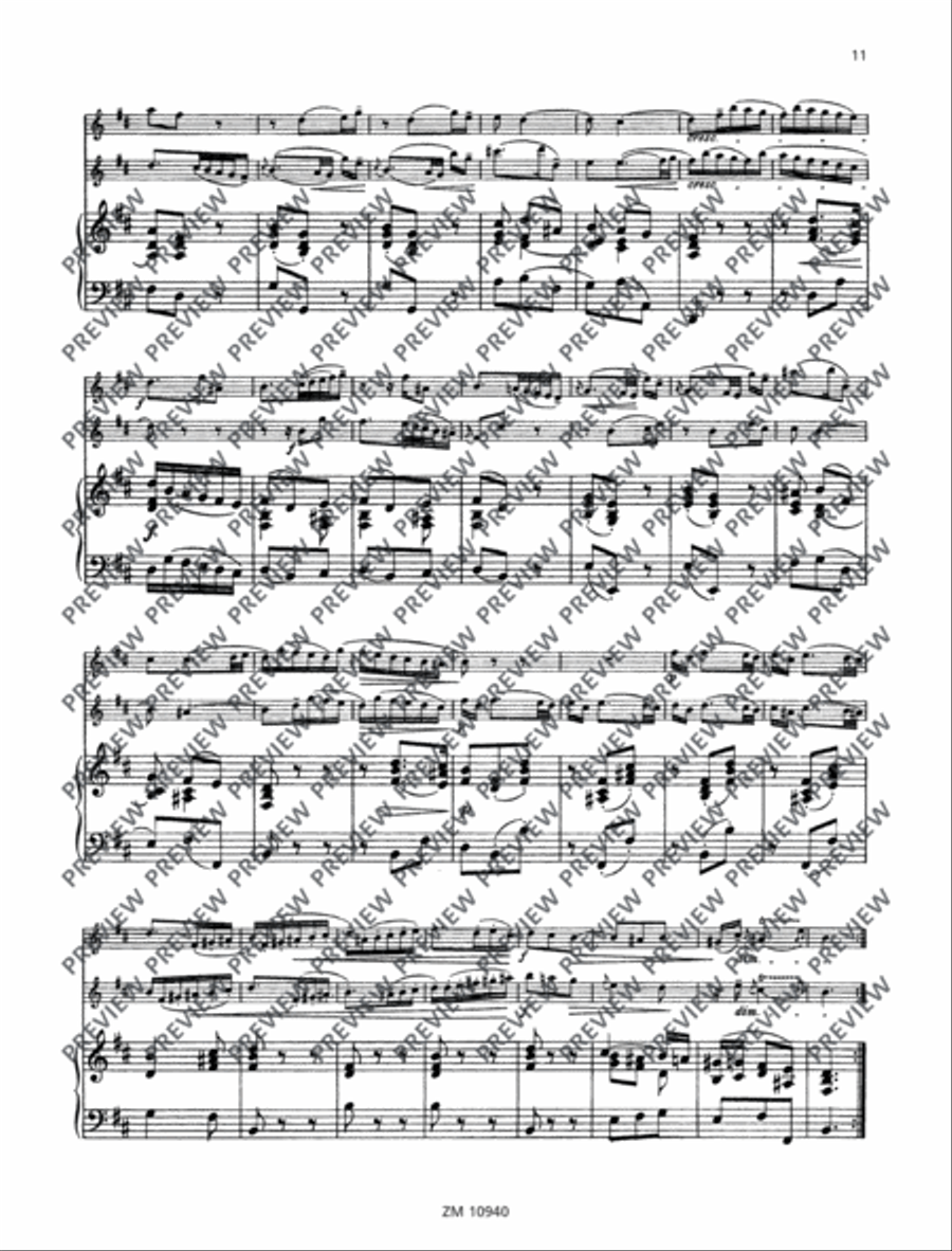 Sonata D major Sonata D major Flute Duet scores gallery preview page 12