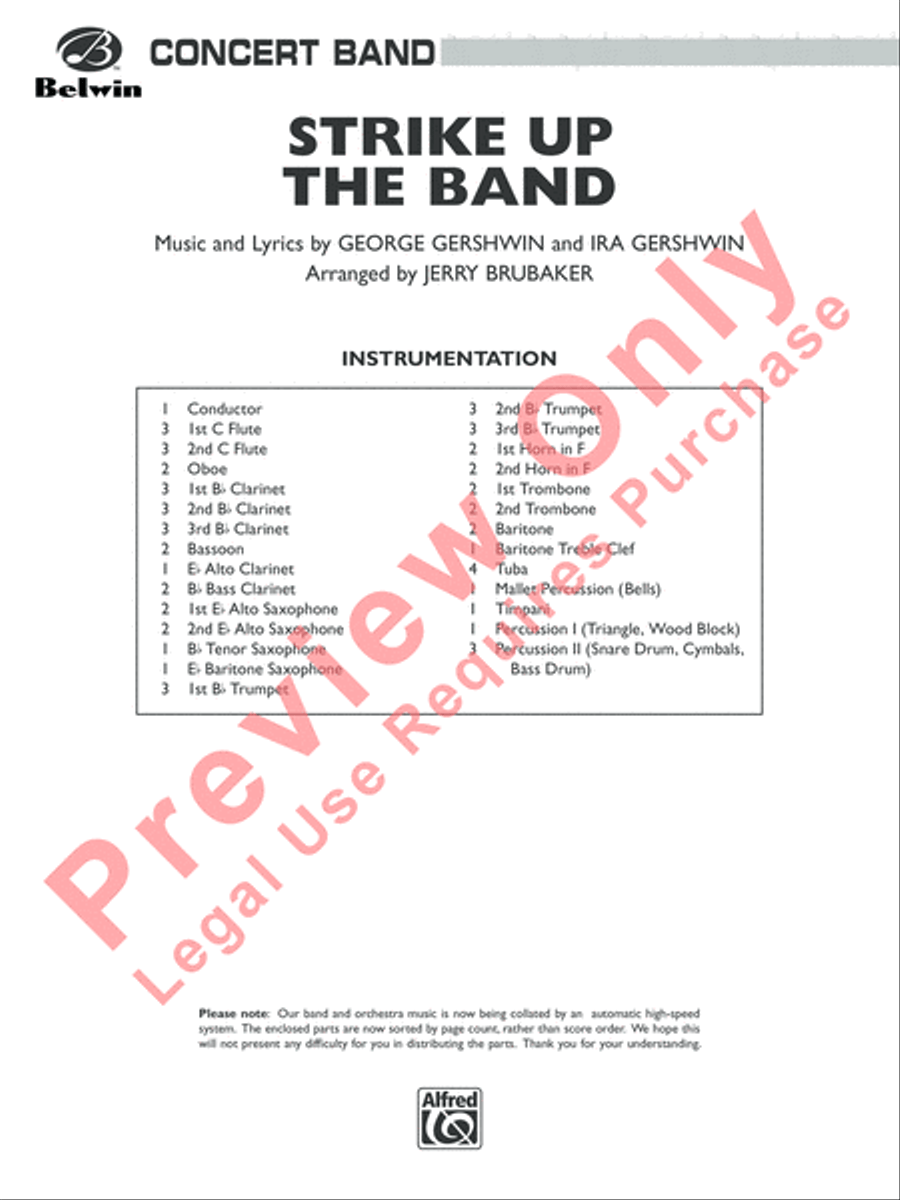 Strike Up the Band Concert Band scores gallery preview page 2