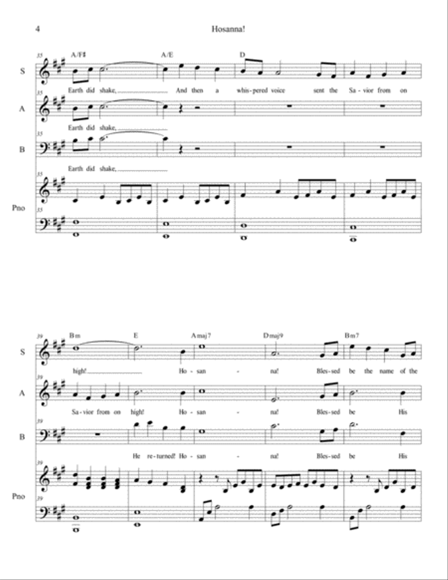 Hosanna SAB 3-Part scores gallery preview page 6